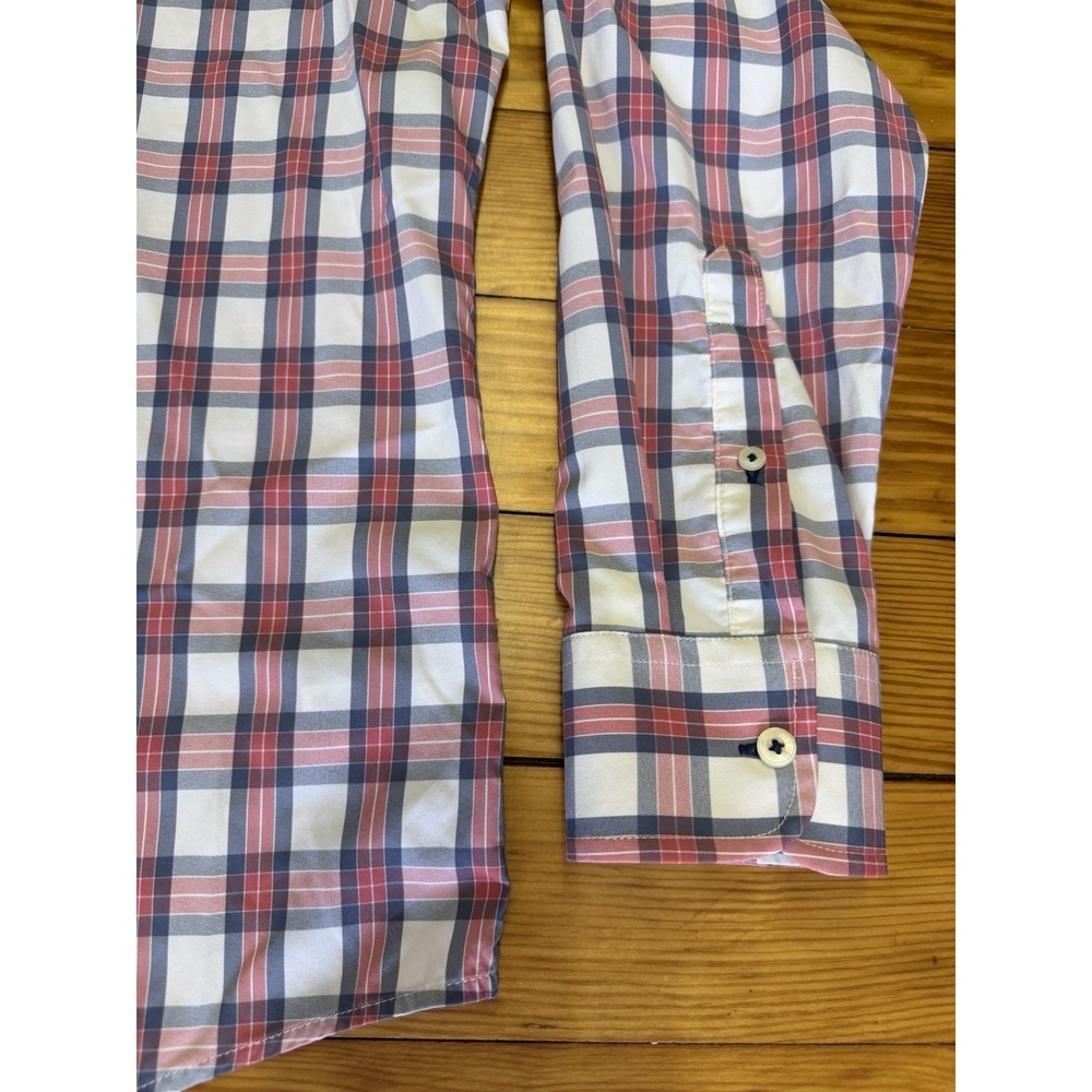 UNTUCKit Tour De Paz Plaid Shirt Long Sleeve Button Up Nylon Blend Men's XL - Picture 7 of 11